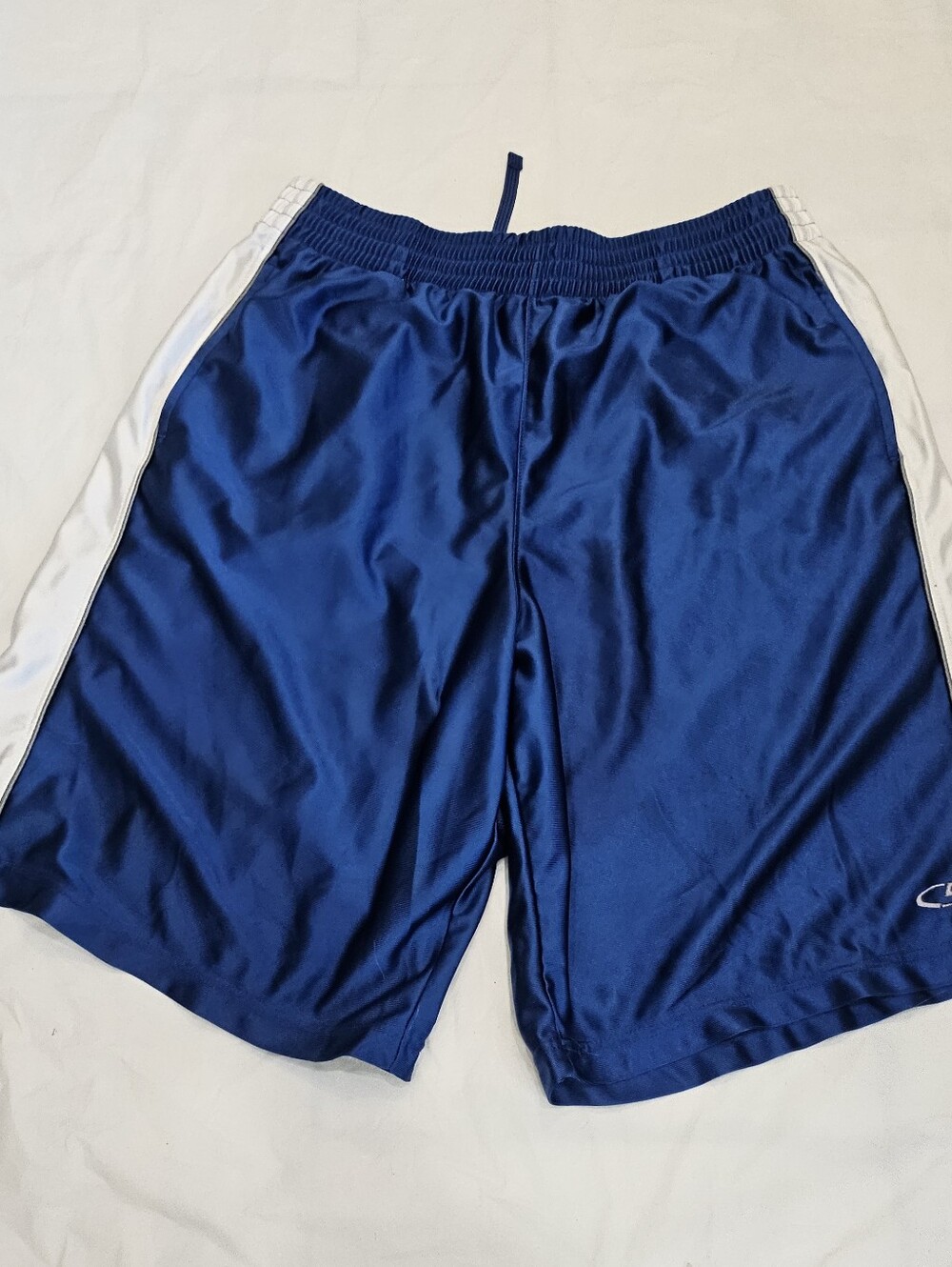 Champion Royal Blue Athletic Shorts with White Side Panels. Sz L